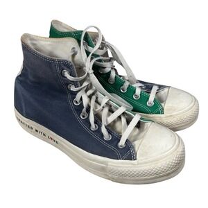 Converse‎ Chuck Taylor All Star High Top Sneakers Navy Green Colorblock